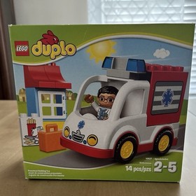 LEGO DUPLO 14 Piece Ambulance Building Set. Excellent Cond. See Pics For Detail