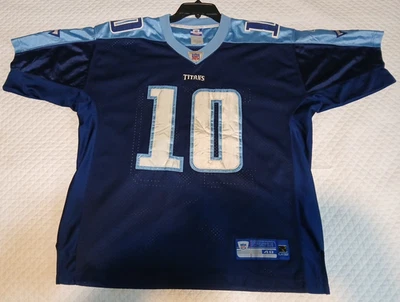 Vince Young Tennessee Titans 10 NFL Equipment Reebok On Field Jersey Size 48 - Image 1 of 4