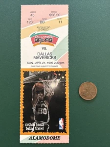 DOC RIVERS LAST NBA GAME 1996 Mavericks Spurs ticket stub KIDD Triple Double - Picture 1 of 4