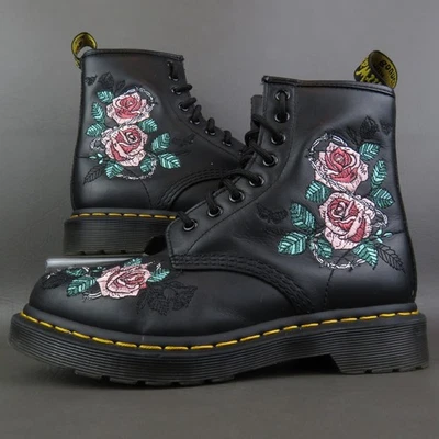 Botas Dr Martens - Vonda Chain II 1460 Rosa Rosa Combate Botines - Talla 6 Mujer Foto 1 de 4