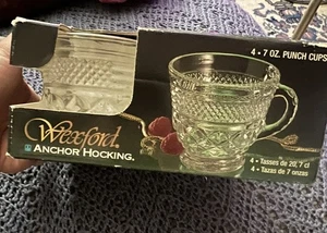 Vintage Anchor Hocking Wexford Bowlebecher 4er Set Neu im Karton - Bild 1 von 5