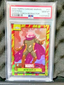 2024 Topps Chrome Marvel Human Torch Mysterio PSA 10 GEM MINT - Bild 1 von 1