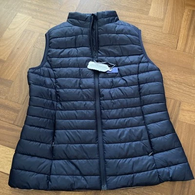 Joules Quilted Padded Warm Gilet Size 14 Pockets Full Zip Riding Work Navy Blue  - Image 1 of 4