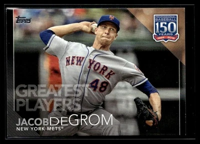 2019 Topps Update 150 Years of Professional Baseball Black Jacob deGrom 004/299 - Image 1 of 2