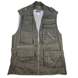 ARROW Herren Utility Weste XL Khaki Grün Mehrere Taschen Reise Angeln Wandern - Bild 1 von 7