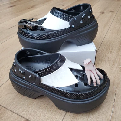Crocs Wednesday Stomp Clog X Platform Addams Family Movie New Multiple Sizes - Image 1 of 4