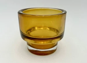 Ikea Thick Amber Glass Tea Light Or Votive Candle Holder Single - Picture 1 of 9