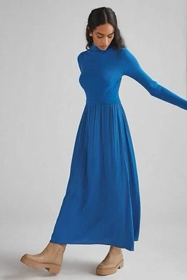 ANTHROPOLOGIE THE THEA TWOF AZUL REAL SUÉTER TOP MAXI VESTIDO TALLA L $180 Foto 1 de 4