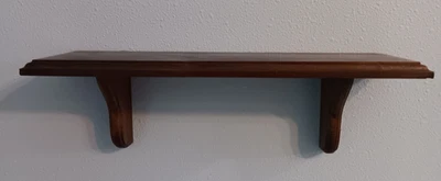 Home Interiors HOMCO 18" Wood Wall Shelf Dark Figurine Display  - Image 1 of 4