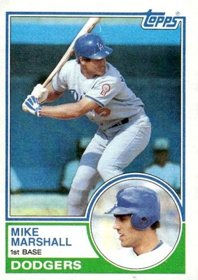1983 Topps #324 Mike Marshall Los Angeles Dodgers - Image 1 of 2