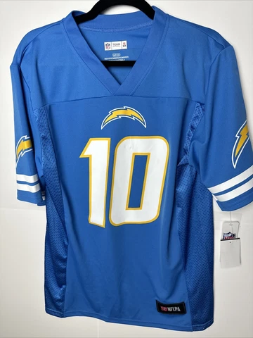 NFLPA Los Angeles LA Chargers Jersey Justin Herbert 10 Size S Men's Small Blue Cover