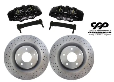 WILWOOD AERO6 140-12629 1997-2013 C5 C6 CORVETTE BLACK CALIPER UPGRADE KIT Foto 1 de 4