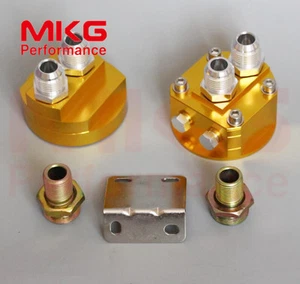 Oil Filter Relocation Male Sandwich Fitting Adapter Turbo Kit 3/4X16 / 20X1.5 GD - Picture 1 of 8