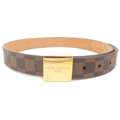 Ремень Louis Vuitton Damier Ebene Saint Tulle Carre коричневый M6803 подлинный б/у - Изображение 1 из 4