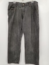 Express Your Style To The Max Jeans Mens Adult Size 42x32 Black Denim Straight