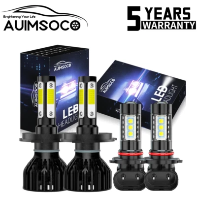 Faros LED blancos haz alto/bajo + kit de faros antiniebla para Toyota Hilux 2004-2019 Foto 1 de 4