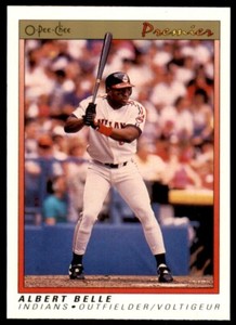 1991 O-Pee-Chee Premier Albert Belle Cleveland Indians #8