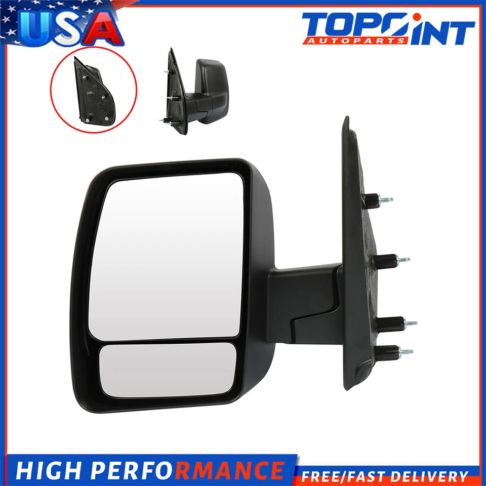 Manual LH Driver Side Exterior Mirror 2012-2013 For Nissan NV 1500/2500/3500 - Image 1 of 4
