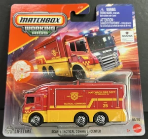 2025 Matchbox Working Rigs 5/16  SCANIA TACTICAL COMMAND CENTER FIRE DEPT. TRUCK - Picture 1 of 9