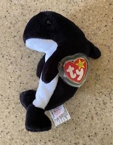 Waves Ty Beanie Baby - 1996 - RARE - Made in Indonesia - Double Tush Tag - Picture 1 of 5