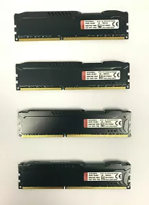 32GB (4x8GB) DDR3-1600 Non-ECC Desktop RAM Kingston Fury HyperX HX316C10FBK2/16 - Picture 1 of 3