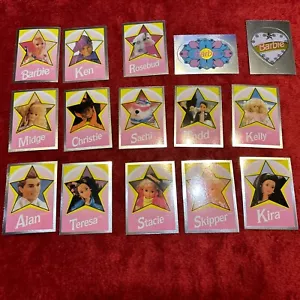 Rare 1992 barbie panini 15-sticker/cards Set - Picture 1 of 10