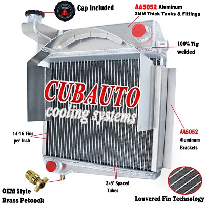 Aluminum 4 Row Radiator For 1960-1967 Austin Healey Sprite MG Midget 0.9L 1.1L - Image 1 of 4