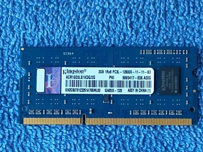Kingston 2GB PC3-12800 DDR3 Laptop Memory [Part# ACR16D3LS1KDG/2G] - Image 1 of 2