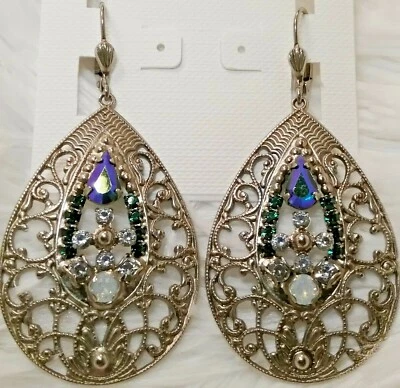 * 新 * & * 已退役 * ~ 索雷利 ~ 雪地莫斯 ~ 神秘蓝色宇宙 ~ 耳环  — 第 1/4 张图片