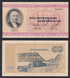Billet Iles Féroé 100 Kronur 1949 (1969) P 17r3 Série Remplacement BB / VF - Picture 1 of 1