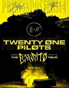 Twenty One Pilots 11x14 SIGNED REPRINT Josh Dun & Tyler Joseph TOUR Poster - Picture 1 of 1