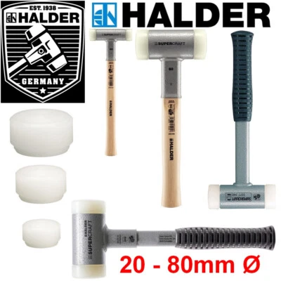 HALDER Schonhammer SUPERCRAFT rückschlagfrei Auswahl Hickorystiel Stahlrohrstiel