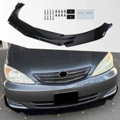 Glossy ABS Front Bumper Spoiler Canard Diffuser For Toyota	Camry Solara US Foto 1 de 4
