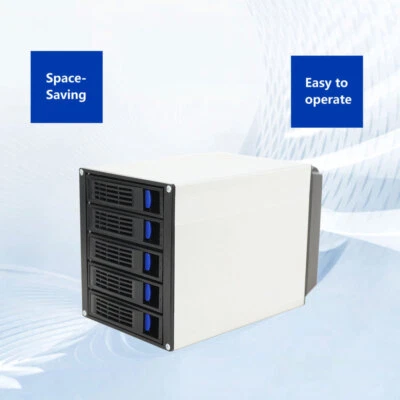 5-Bay 3.5 Inch Enclosure Hot Swap Cage SATA I/II/III Supports Mobile Rack Cage - Image 1 of 4