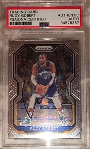 Rudy Gobert Signed 2021 Panini Prizm Card PSA/DNA Utah Jazz NBA All Star #53 - Picture 1 of 2