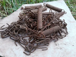 Antique Rusty Metal Bed Tension Springs Salvage Iron for craft Repurpose - Picture 1 of 10