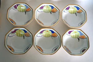 Grays Pottery - ART DECO Gloria Lustre - Set of 6 Dess. Bowls - Pat. 4742 c.1925 - Picture 1 of 8