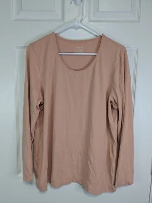 Chicos Top Women's Extra Large Pink Long Sleeve Casual Stretch - Image 1 of 4