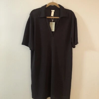 Vestido recto midi de gran tamaño tejido gris oscuro talla M de H&M nuevo con etiquetas Foto 1 de 4