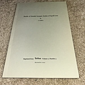 1955 TETSUYA FUJITA- Rare RESULTS OF DETAILED SYNOPTIC STUDIES OF SQUALL LINES - Imagen 1 de 14