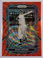 2023 Panini Prizm Red Wave Prizm Duke Snider #266 Los Angeles Dodgers