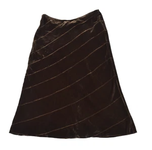 Ralph Lauren Black Label Collection Brown Silk Velvet Skirt 4 New $698 - Picture 1 of 2