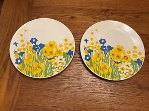 VTG Vera Mikasa Field Flowers 10 3/4” Dinner Plate (Set of 2) - Picture 1 of 7