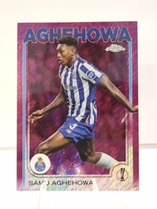 2024-25 Topps Chrome UCC - Magenta Shimmer Refractor Samu Aghehhowa #110 - Bild 1 von 2
