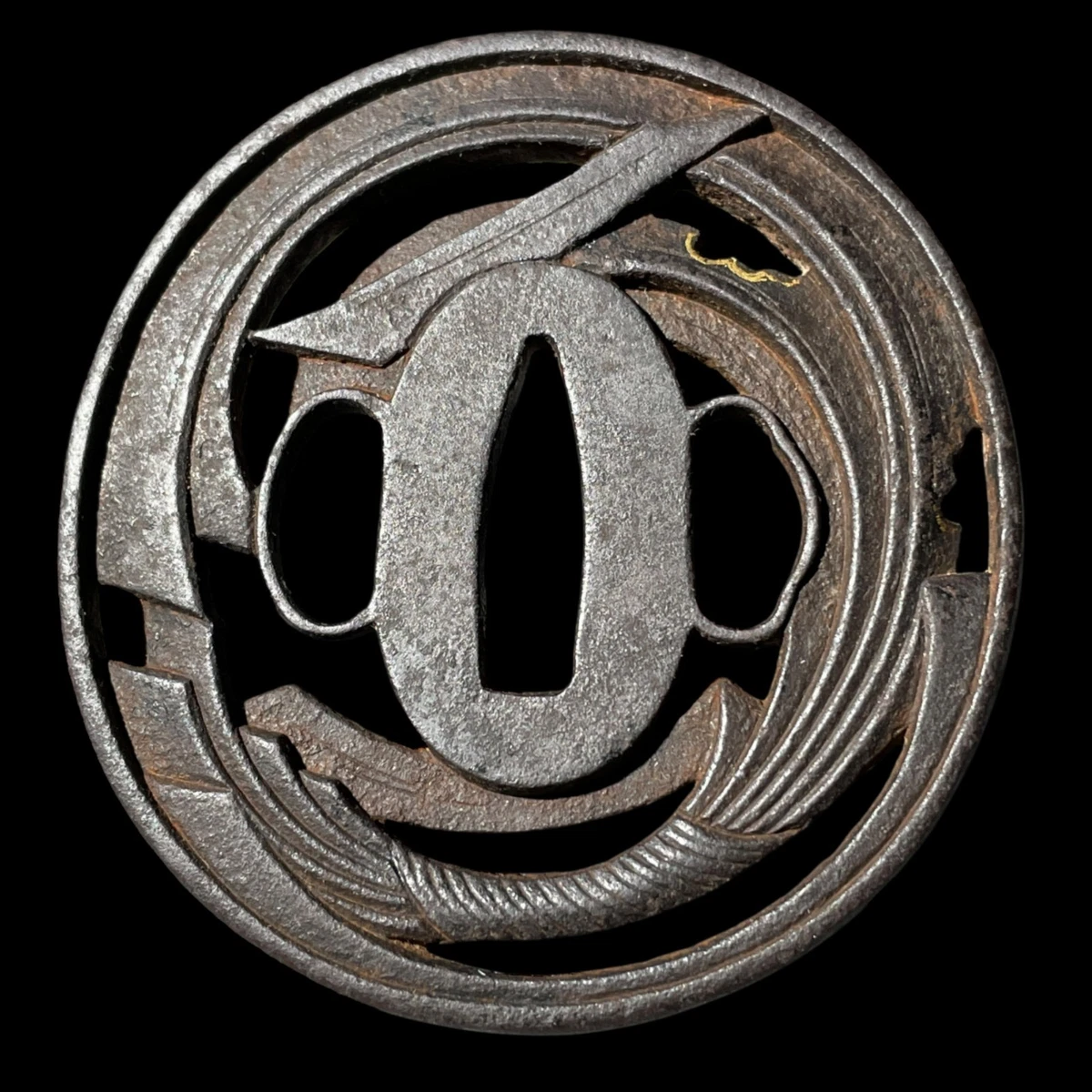 古董原始铁日本刀镡| eBay