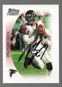 Michael Vick Atlanta Falcons 2005 Topps Card Autographed Signed NM COA - Picture 1 of 3