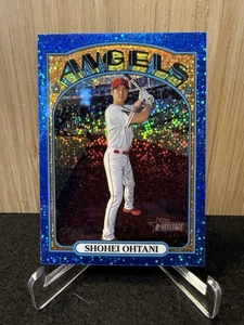 2021 Topps Heritage - Shohei Ohtani #245 Chrome Blue Sparkle - Bild 1 von 9