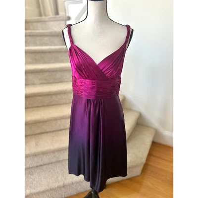 Ann Taylor Pink & Purple Ombre Silk Slip Dress - Image 1 of 4