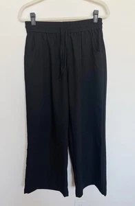 Women’s Drawstring Waist Wide Leg Palazzo Beach Pants Loose Fit Pockets Sz Lg. - Picture 1 of 17