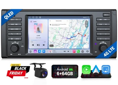 Für BMW E39 1995-2003 7" QLED Android 13 8Core Autoradio GPS Navi CarPlay DSP 4G - Bild 1 von 4